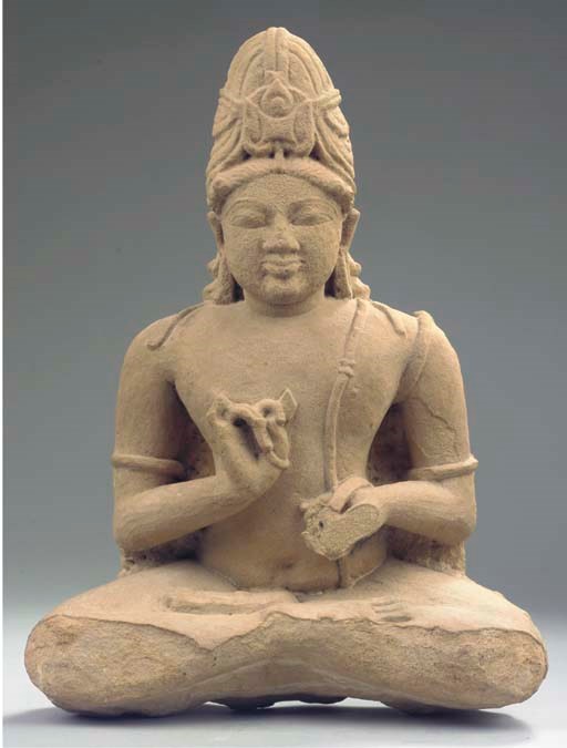 A Central Indian sandstone figure of Sivadakshinamurti
