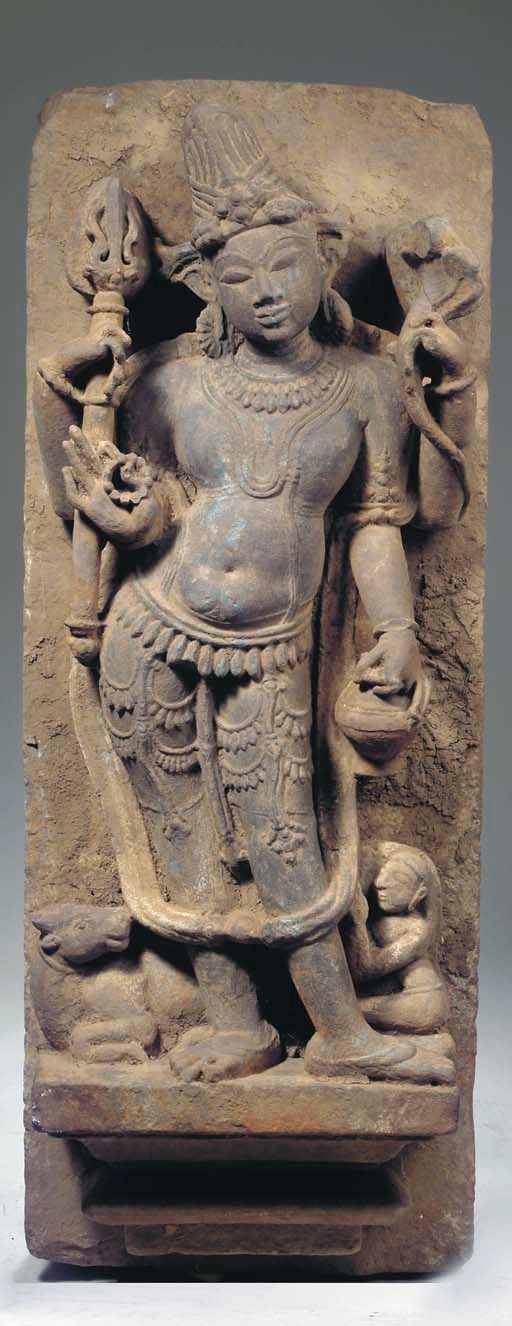 A Central Indian sandstone stele with Siva