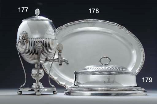 A REGENCY SILVER KETTLE-ON-STAND**
