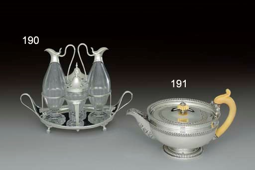 A REGENCY SILVER TEAPOT**