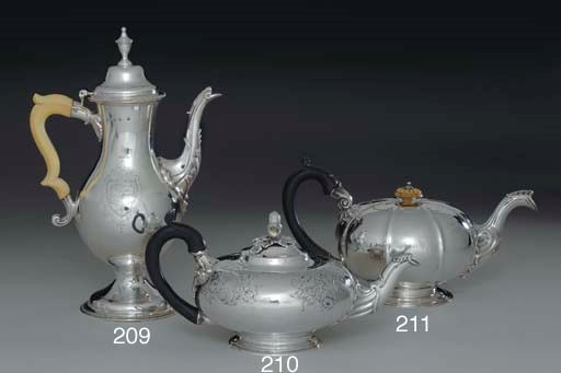 A REGENCY SILVER TEAPOT**