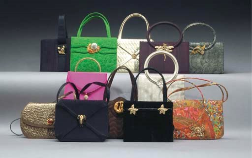 A COLLECTION OF MARTIN VAN SCHAAK AND VARIOUS DESIGNER EVENING HANDBAGS AND CLUTCHES,