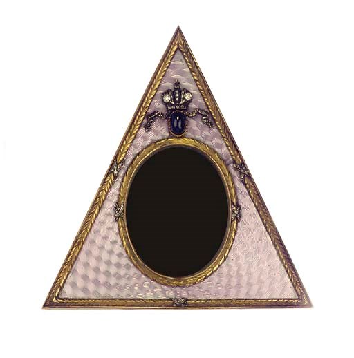 AN ENAMEL AND GEM-SET PHOTO FRAME