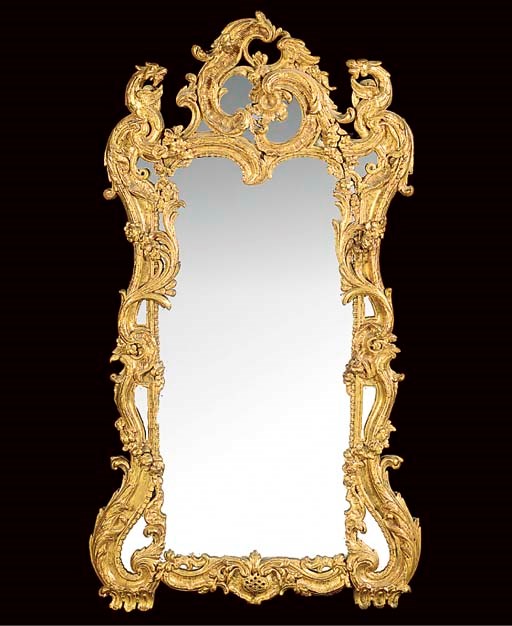 A French gilt composition mirror