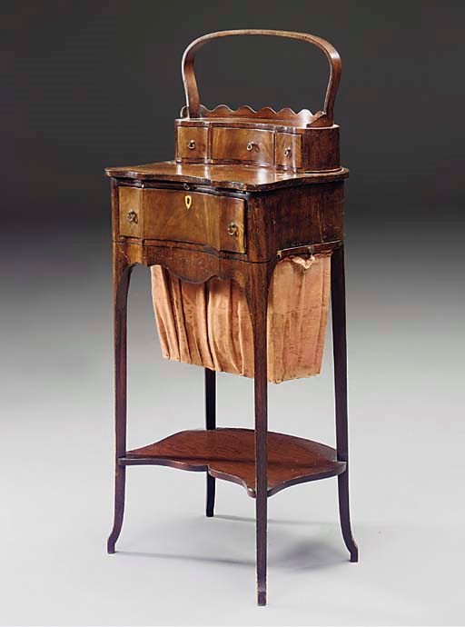 A Victorian mahogany and crossbanded work table