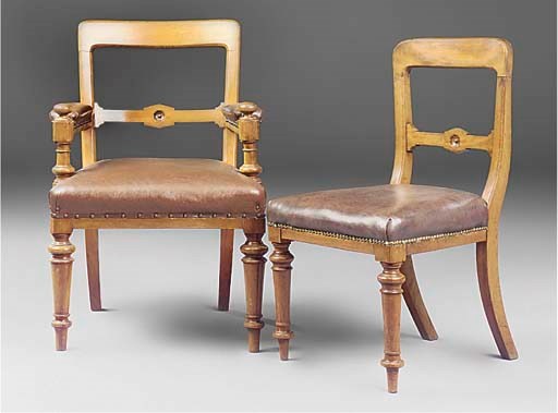 A SET OF SIX VICTORIAN MAHOGANY DINING CHAIRS