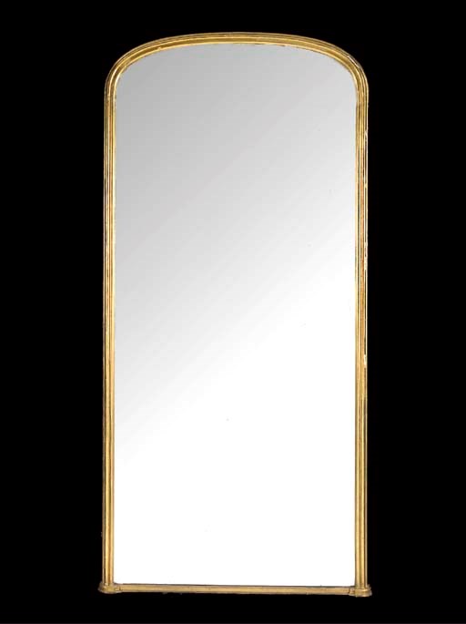 A pair of early Victorian giltwood overmantel mirrors