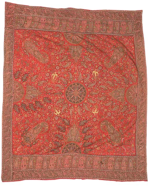 A painted banner, the cotton ground painted with the Qajar royal emblem of lion, sword and sun, with a coronet above--29½ x 29in. (75 x 73.5cm.), Persian, Qajar, early 20th century