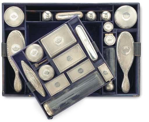 A dressing-table set and other items