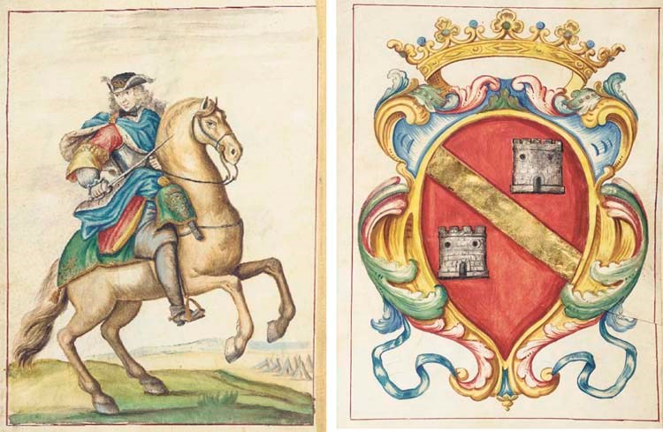 [Patent of Nobility], issued by Charles Emmanuel III, King of Sardinia, in favour of Don Ludovico de Roma d'Oristano, in Latin and Italian, illuminated manuscript on vellum, Sardinia, 21st February 1735