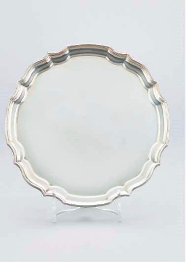 A MODERN SILVER SALVER