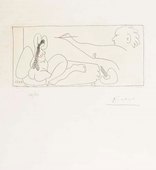 [PICASSO] -- PARMELIN, Hélène. Picasso. Les dames de Mougins. Secrets d'alôve d'un atelier. Paris: éditions Cercle d'Art, 1964.