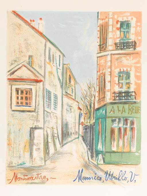 [UTRILLO] -- CARCO, Francis (1886-1958). Montmartre vécu par Utrillo. Paris: éditions Pétrides, 1947 .