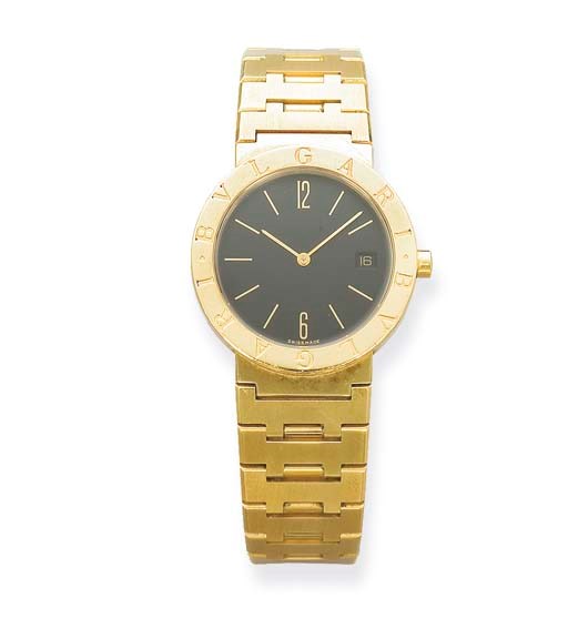 A GENTLEMAN'S 18K GOLD 'BULGARI-BULGARI' WRISTWATCH, BY BULGARI