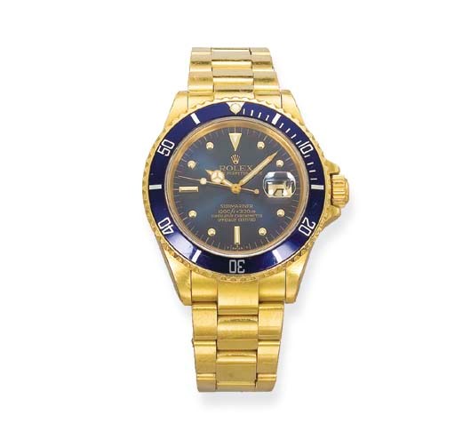 A GENTLEMAN'S 18K GOLD 'SUBMARINER' WRISTWATCH, BY ROLEX