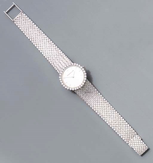 MONTRE BRACELET DE DAME OR ET DIAMANTS, PAR JAEGER LECOULTRE