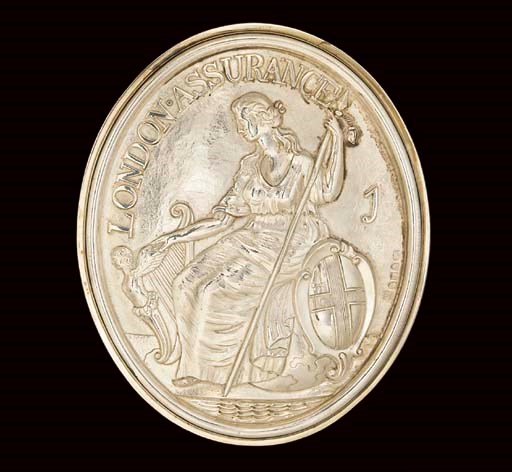 A GEORGE III SILVER LONDON ASSURANCE FIREMAN'S ARM BADGE NUMBER 1