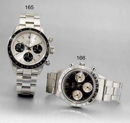 ROLEX. A STAINLESS STEEL CHRONOGRAPH WRISTWATCH WITH BRACELET