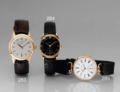 SENNET FRERES. A 14K GOLD MINUTE REPEATING WRISTWATCH WITH ENAMEL DIAL