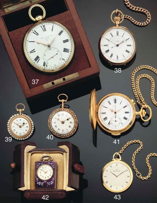 Zenith. A Silver and Guilloche Enamel 8 Day Minature Timepiece with matching Box