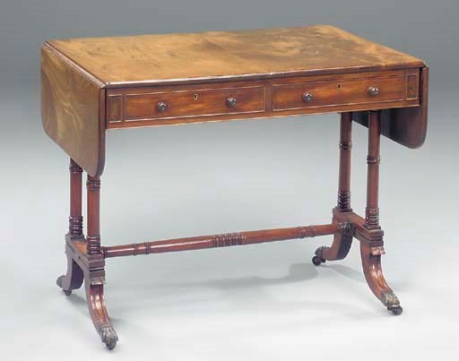 A LATE REGENCY MAHOGANY SOFA TABLE
