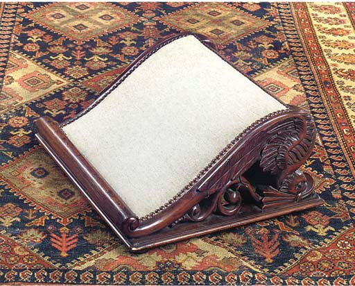 A WILLIAM IV MAHOGANY FOOTSTOOL