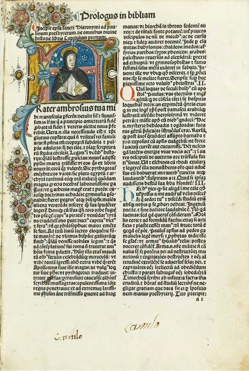 BIBBIA LATINA - Biblia latina. Venezia: Ottaviano Scoto, 31 maggio 1480.