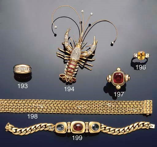 A diamond and ruby novelty brooch by Vasily Konovalenko Art Inc.