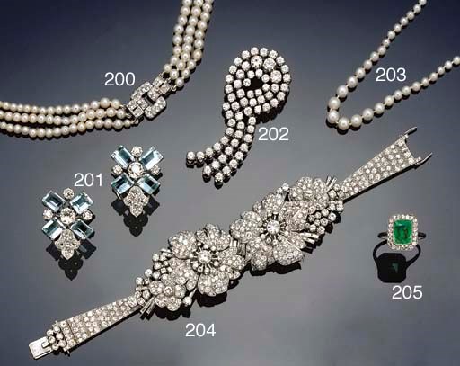 A pair of aquamarine and diamond earclips