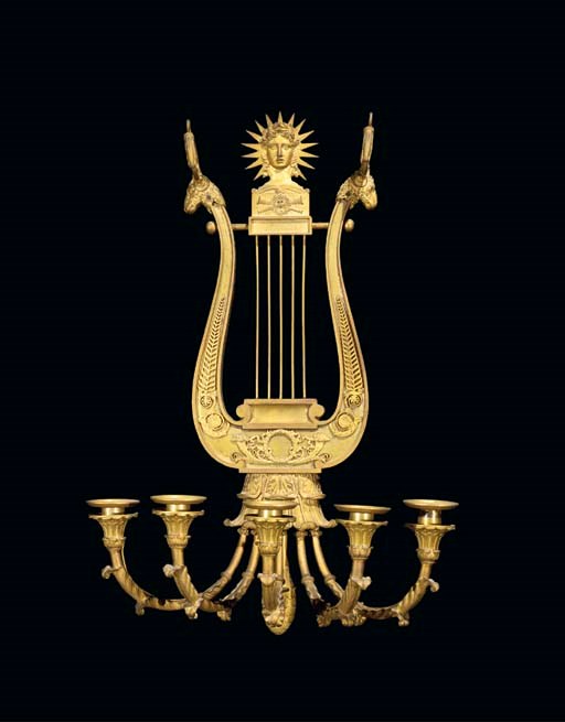 SUITE DE QUATRE APPLIQUES D'EPOQUE EMPIRE