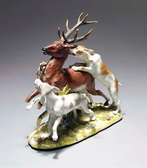GROUPE EN PORCELAINE DE MEISSEN DU XVIIIème SIECLE