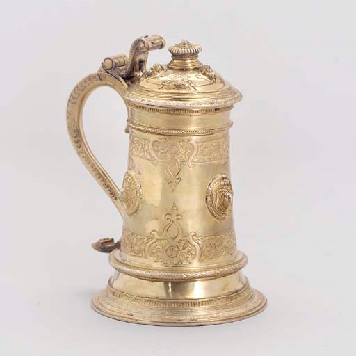 A VICTORIAN ELECTO-TYPE TANKARD