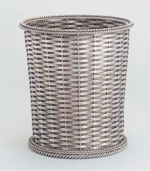 A VICTORIAN SILVER-PLATE BASKET