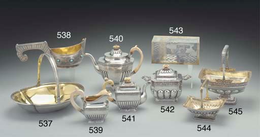 A RUSSIAN SILVER TEAPOT