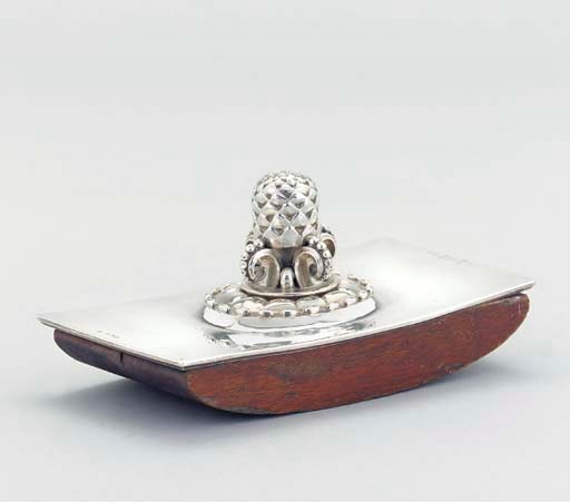 A DANISH SILVER-MOUNTED DESK BLOTTER