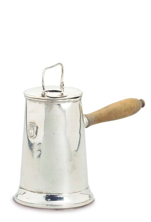 AN AUSTRIAN SILVER CHOCOLATE POT