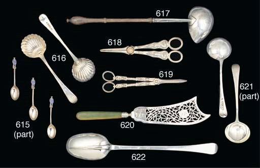 A GEORGE I SILVER BASTING SPOON