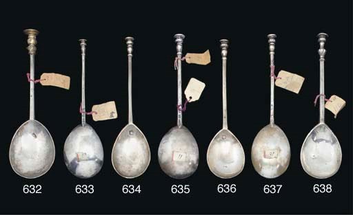 A JAMES I SILVER SEAL TOP SPOON