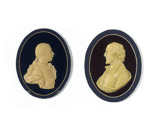 A CREAM WAX PORTRAIT RELIEF OF GEORGE III