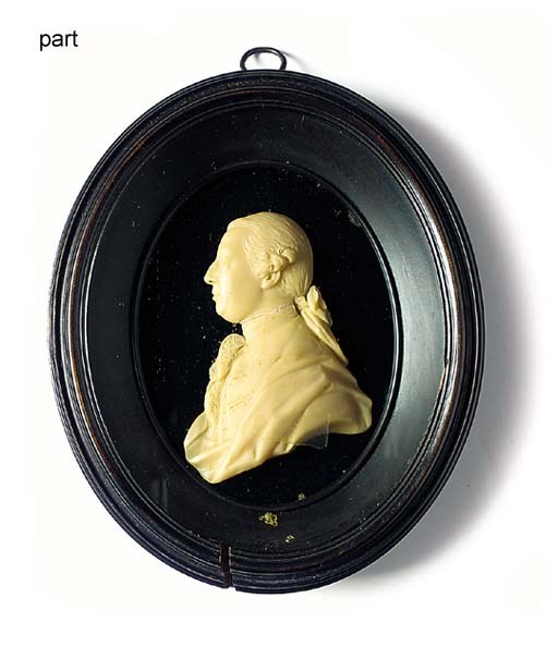 A CREAM WAX PORTRAIT RELIEF OF CHARLES TOWNSHEND