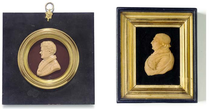 A PINK WAX PORTRAIT RELIEF OF DANIEL O'CONNELL