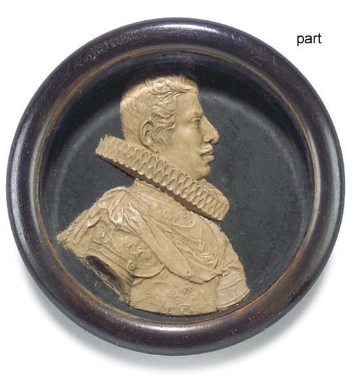 A CREAM WAX RELIEF PORTRAIT OF PHILIP II OF SPAIN (1527-1598)
