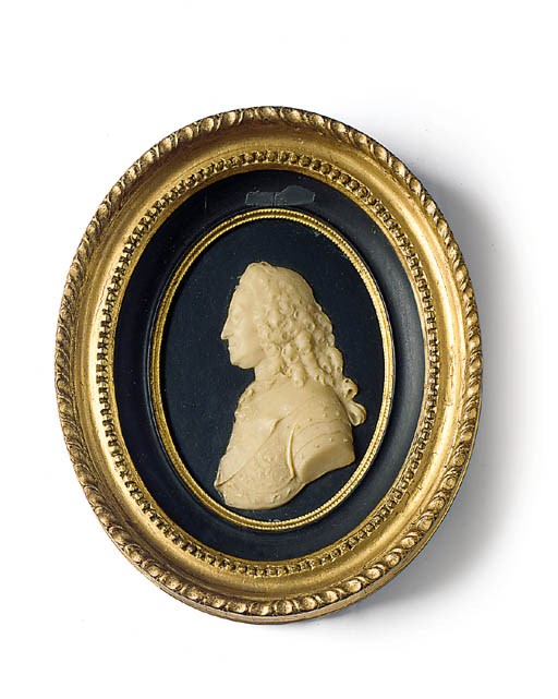 A CREAM WAX PORTRAIT RELIEF OF GEORGE II