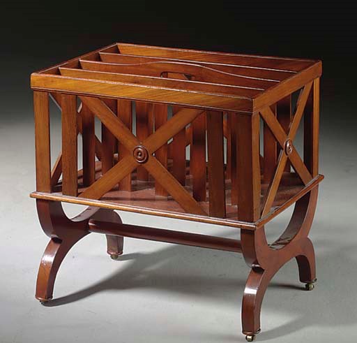A CHARLES X MAHOGANY CANTERBURY