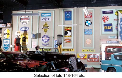 Citroën "Service" - A pre-war enamel advertising sign; with decorative "Chevron" motif; French c.1930s. 36x24ins.