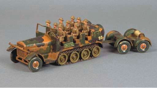 A Tipp & Co British-market clockwork Half-Track Troop Carrier