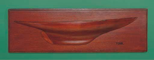 A half hull model of the yacht Tern