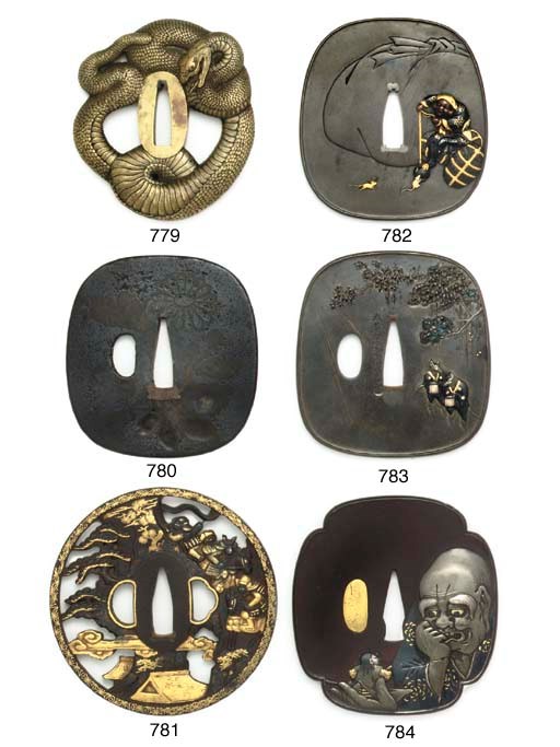 A large shibuichi TSUBA
