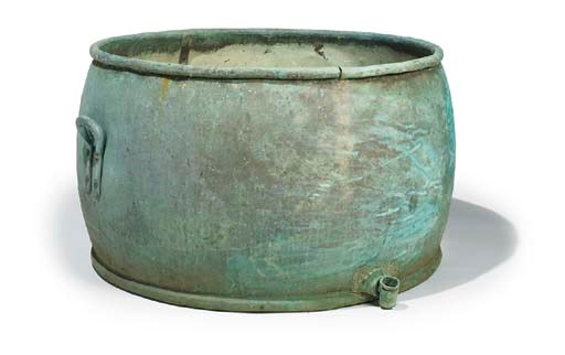 A Victorian one hundred gallon capacity copper vat