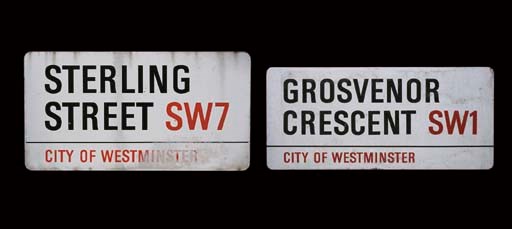 Grosvenor Crescent SW1; Aberdeen Place NW8; and Sterling Street SW7